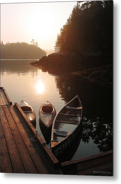 Canoes Metal Print featuring the photograph The Morning Voyage Awaits by Garth Glazier