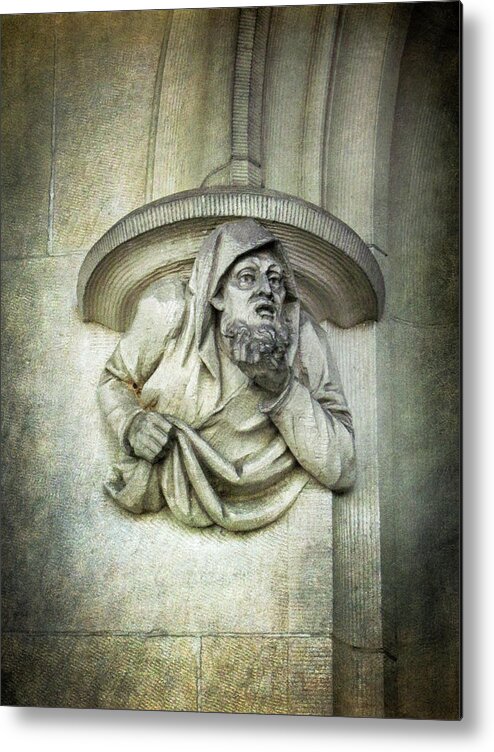 Architecture Metal Print featuring the photograph The Thoughtful Guardian by Mary Lee Dereske