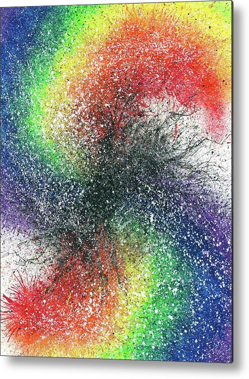 Abstract Metal Print featuring the painting The Warriors Of The Rainbow #702 by Rainbow Artist Orlando L