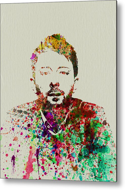 Thom Yorke Metal Print featuring the painting Thom Yorke by Naxart Studio