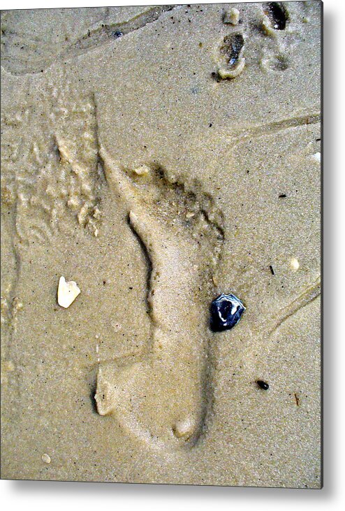 Beach Metal Print featuring the photograph Traces by Mary Sullivan