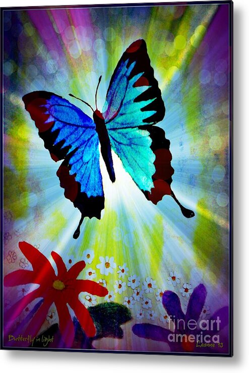 Butterfly Metal Print featuring the mixed media Transformation by Leanne Seymour