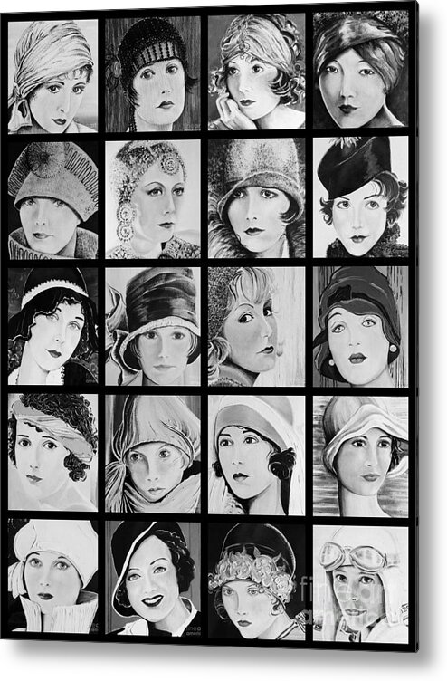 1920s Metal Print featuring the painting Twenty Twenties by Barbara Chase