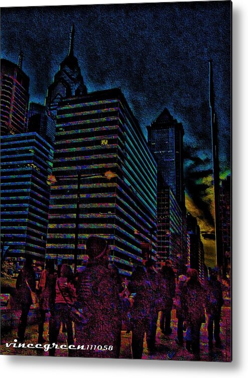 Philadelphia Metal Print featuring the digital art Twilight of Uncertainty by Vincent Green