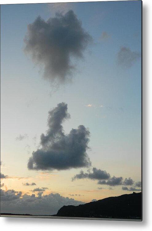 Nature Metal Print featuring the photograph Two Clouds by Gallery Of Hope 