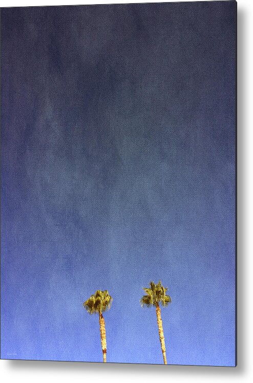 Palm Trees Metal Print featuring the photograph Two Palm Trees- Art by Linda Woods by Linda Woods