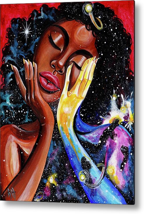 Universe Metal Print featuring the painting Unlocked U.Never.See.All by Artist RiA