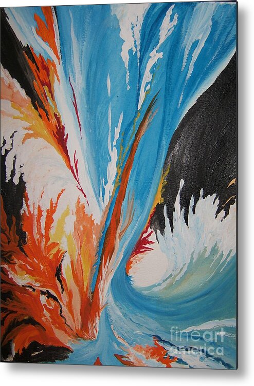 Acrylic Metal Print featuring the painting Untitled by Rachel Lowry