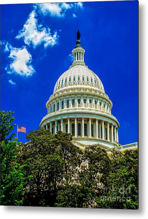 United Metal Print featuring the photograph US Capitol Dome by Nick Zelinsky Jr