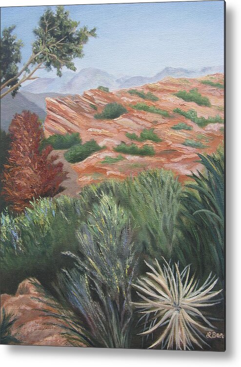 Vasquez Rocks Metal Print featuring the painting Vasquez Afternoon by Lisa Barr