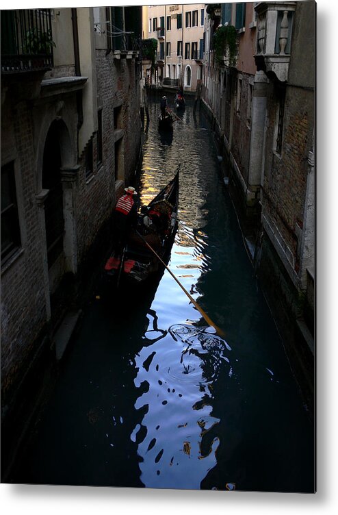 Gondola Metal Print featuring the photograph Venice-3 by Valeriy Mavlo
