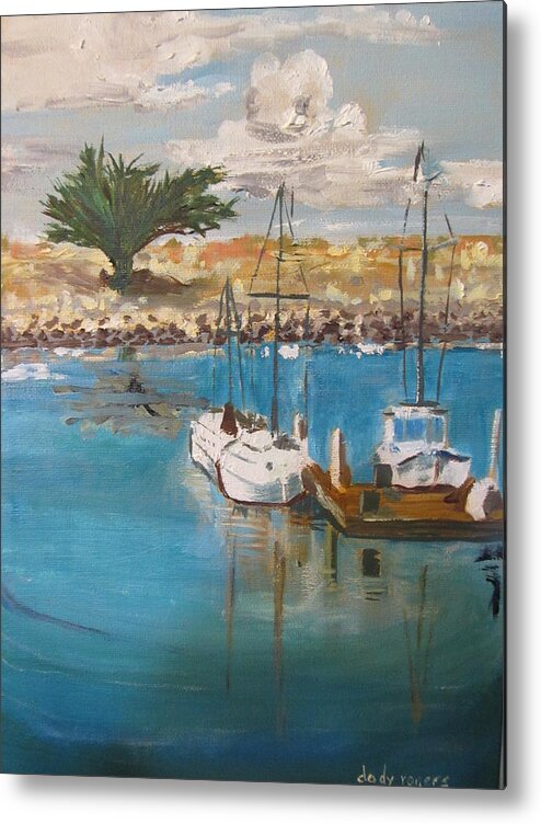 Seascape Metal Print featuring the painting Ventura Marina by Dody Rogers