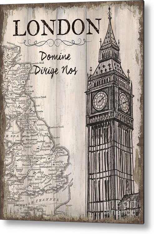 London Metal Print featuring the painting Vintage Travel Poster London by Debbie DeWitt