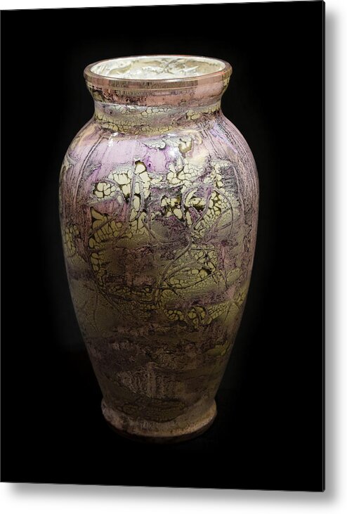 Glass. Violet Metal Print featuring the glass art Violet Vase by Christopher Schranck