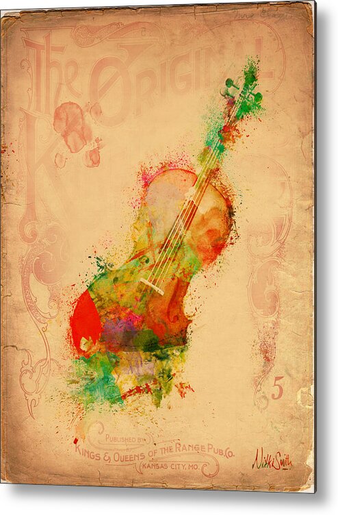 Violin Metal Print featuring the digital art Violin Dreams by Nikki Marie Smith