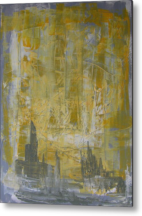 Abstract Painting Metal Print featuring the painting W27 - christine II by KUNST MIT HERZ Art with heart