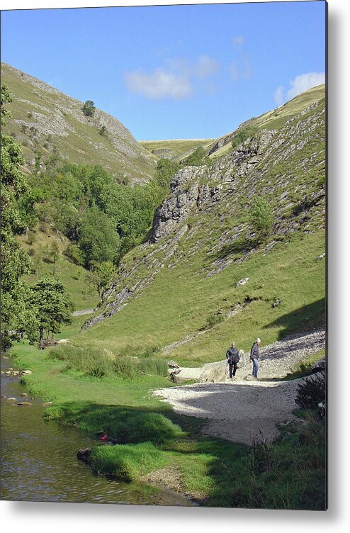 Dovedale Metal Print featuring the photograph Walkers At Dovedale by Rod Johnson