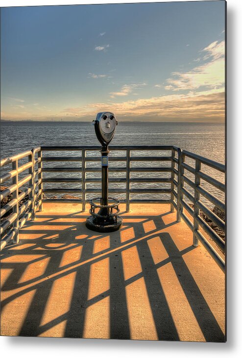 Coastal Metal Print featuring the photograph Watching Over The Bay by Gary Slawsky