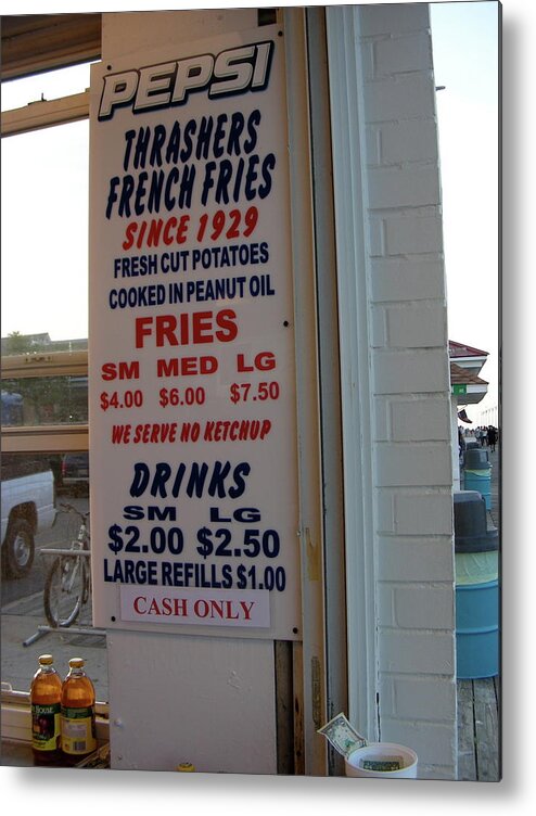 Thrashers Metal Print featuring the photograph We Serve No Ketchup by Kim Bemis