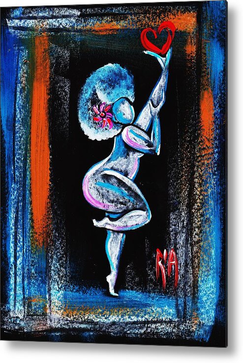 Afroart Metal Print featuring the photograph when your opinion affects her-never II by Artist RiA