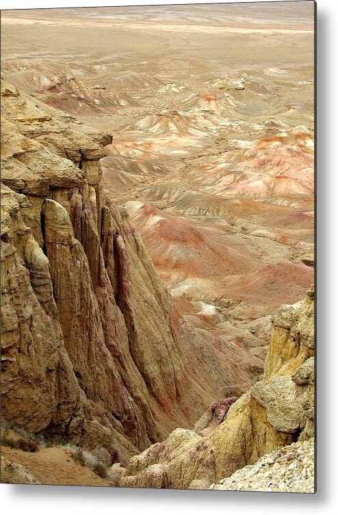 White Cliffs Metal Print featuring the photograph White Cliffs of Gobi Desert by Diane Height