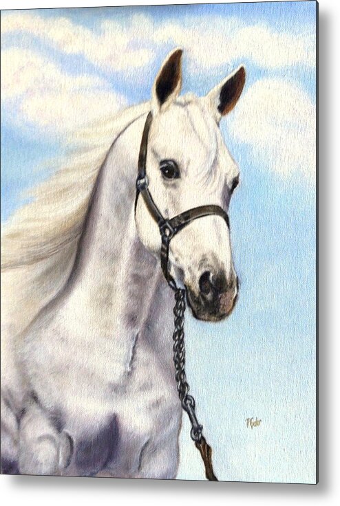 Horse Canvas Prints Metal Print featuring the painting Wind Dancer by Dr Pat Gehr