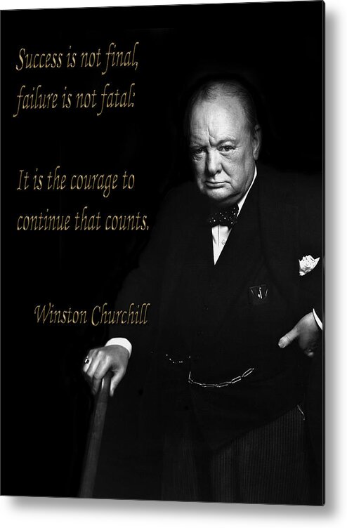 Winston Churchill Metal Print featuring the photograph Winston Churchill 1 by Andrew Fare