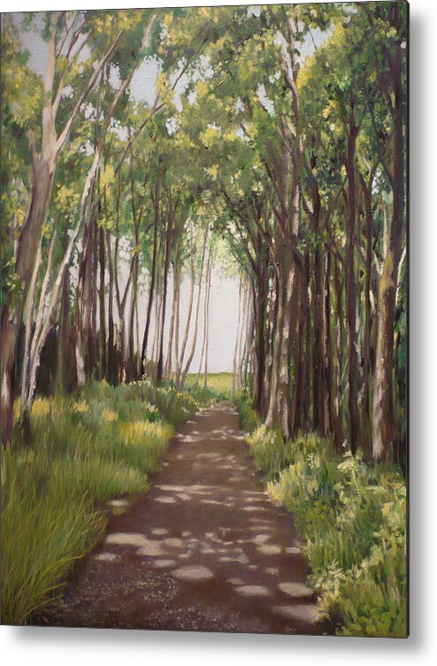 Woods Metal Print featuring the painting Woods by Caroline Philp