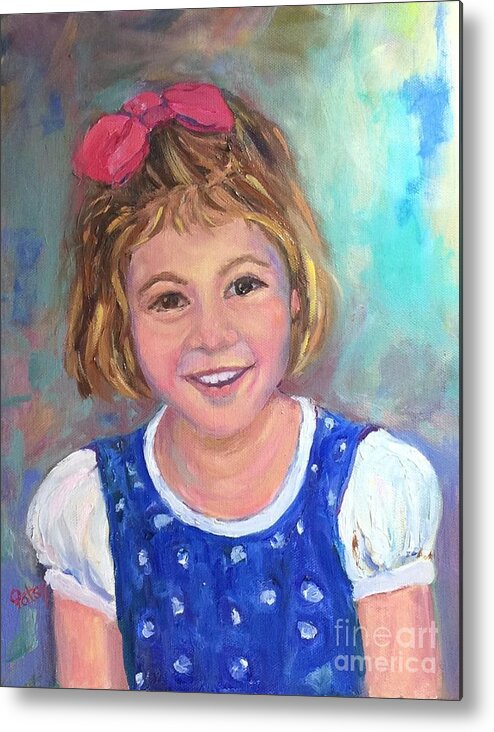 Child Metal Print featuring the painting Wrennie by Patsy Walton