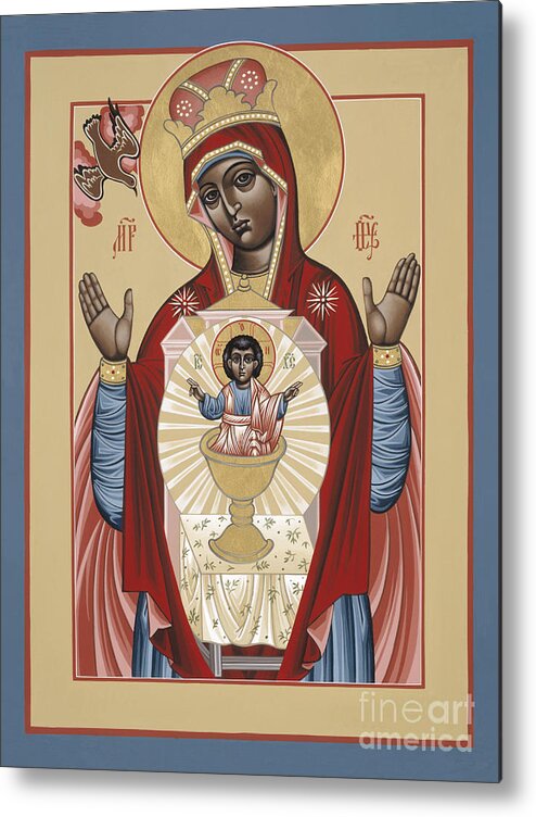 Your Lap Has Become The Holy Table (black Madonna) Metal Print featuring the painting The Black Madonna Your Lap Has Become the Holy Table 060 by William Hart McNichols