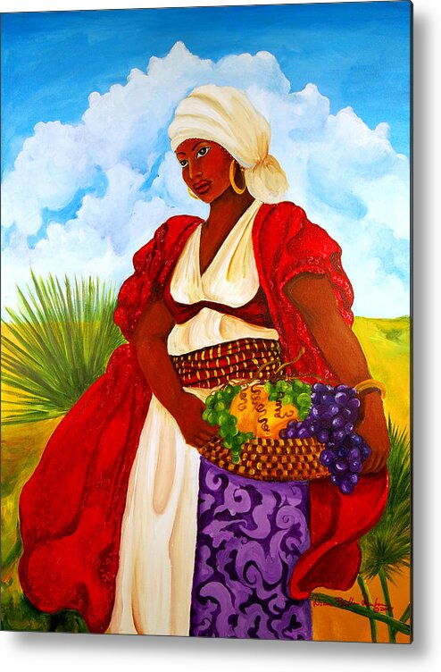 Gullah Metal Print featuring the painting Zipporah by Diane Britton Dunham