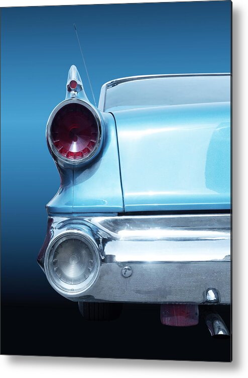 Dart Metal Print featuring the photograph American Classic Car Dart Pioneer 1960 Rear #1 by Beate Gube
