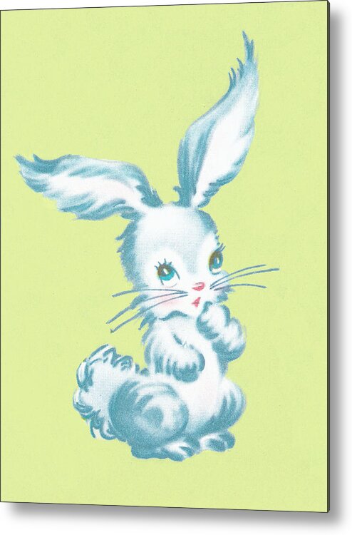 Animal Metal Print featuring the drawing Bunny rabbit #1 by CSA Images