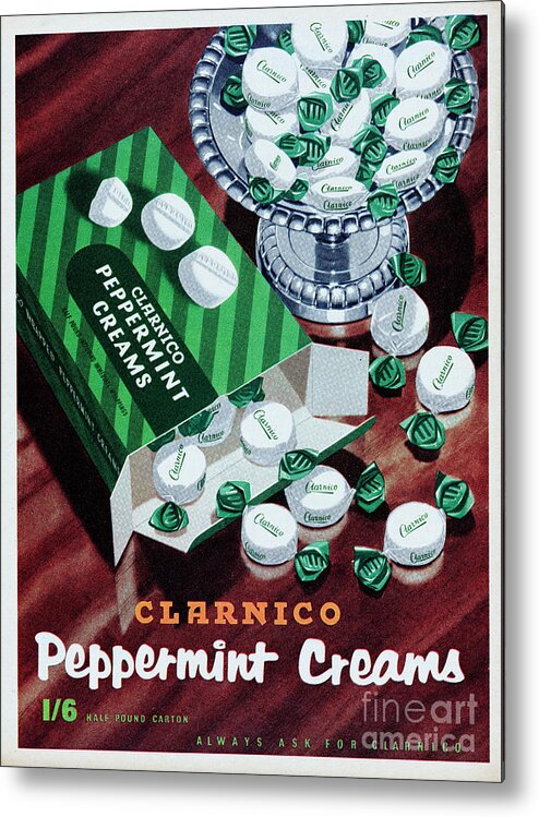 1950-1959 Metal Print featuring the photograph Clarnico Peppermint Creams #1 by Picture Post