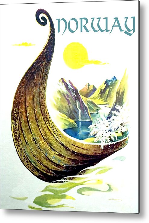 Norway Metal Print featuring the digital art Norway #1 by Long Shot