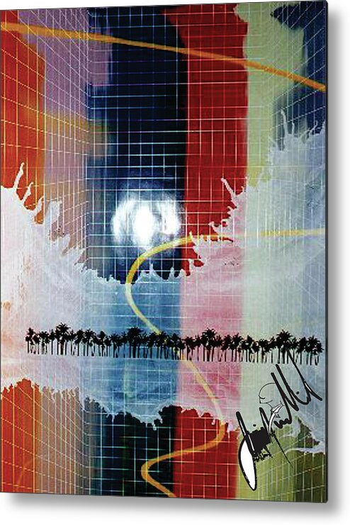  Metal Print featuring the digital art Palm Trees #1 by Jimmy Williams