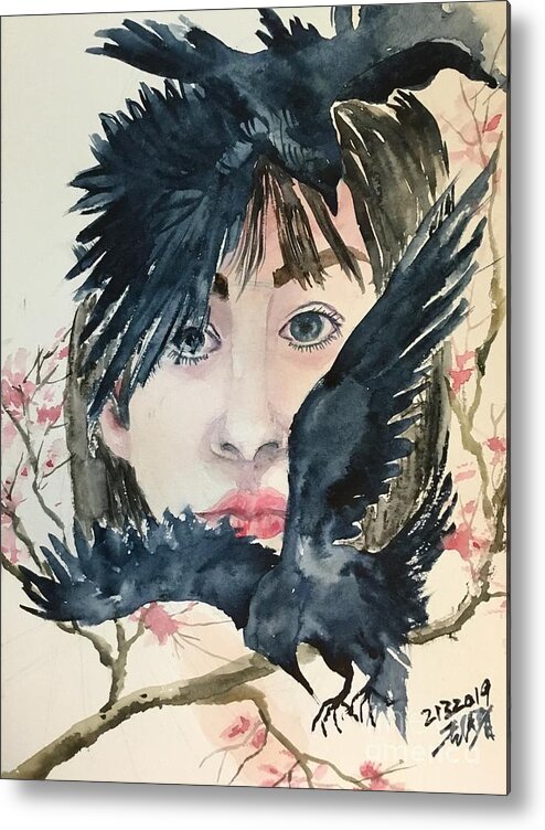 1102019 Metal Print featuring the painting 1102019 by Han in Huang wong