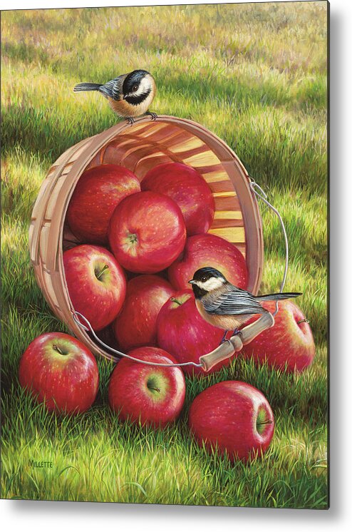 #faawildwings Metal Print featuring the painting 1/4 Peck And A Pair by Wild Wings