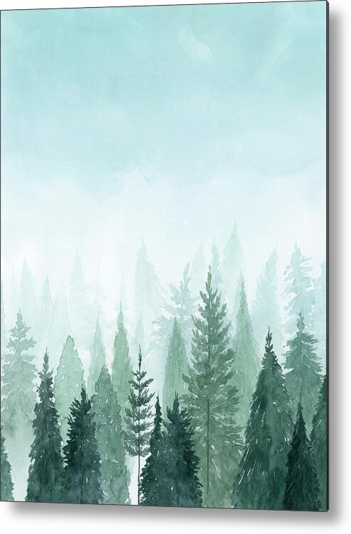 Landscapes Metal Print featuring the painting Into The Trees II #2 by Grace Popp