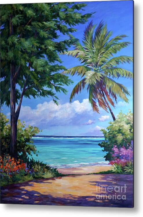 Art Metal Print featuring the painting Secret Beach #2 by John Clark