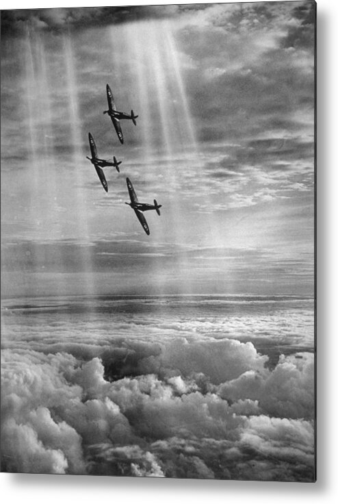Tranquility Metal Print featuring the photograph Supermarine Spitfire by Fox Photos