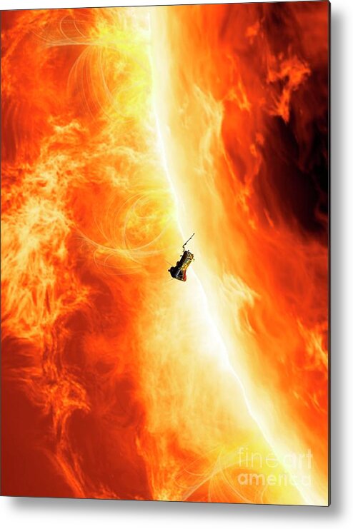 2018 Metal Print featuring the photograph Parker Solar Probe At The Sun #3 by Claus Lunau/science Photo Library