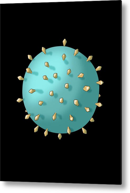 Bacteriophage Metal Print featuring the photograph Virus Shape, Complex, Illustration #3 by Monica Schroeder