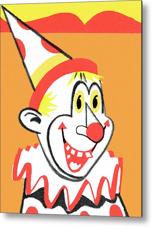 Bizarre Metal Print featuring the drawing Clown #40 by CSA Images