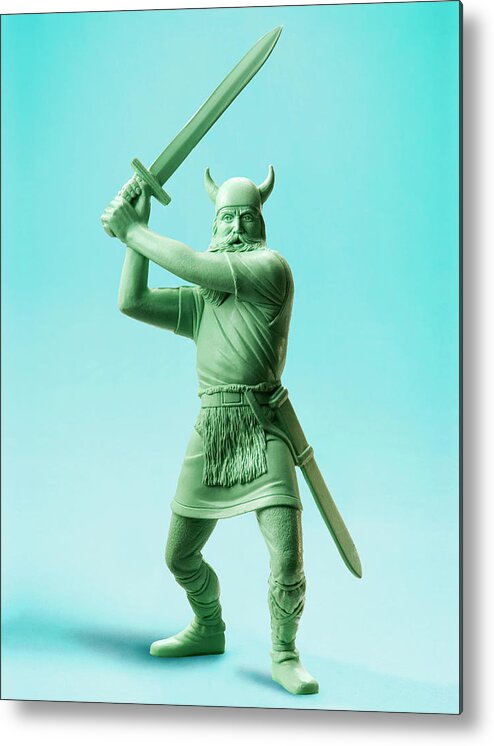 Ancient Metal Print featuring the drawing Viking Warrior #9 by CSA Images