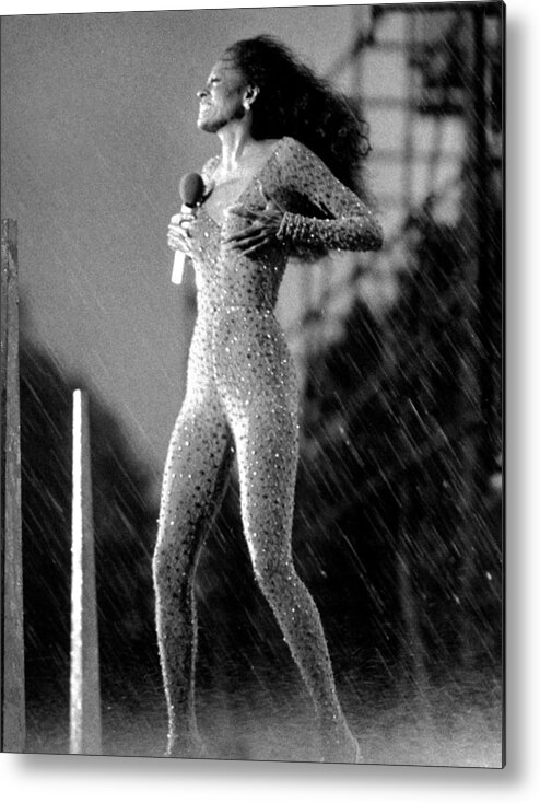 Singer Metal Print featuring the photograph A Torrential Downpour, With Winds by New York Daily News Archive