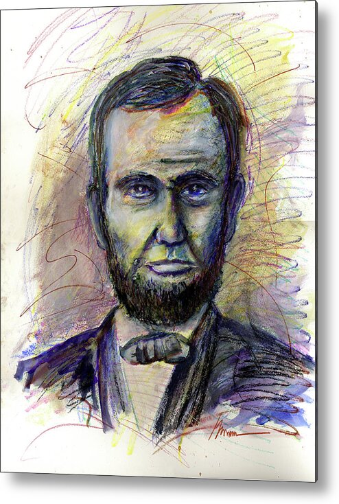 Abe Metal Print featuring the painting Abe by John Morrow