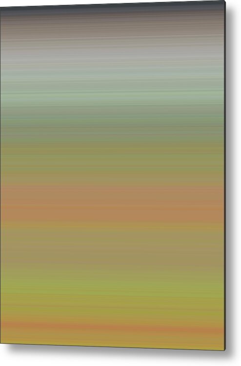 Yellow Metal Print featuring the digital art Abstract Stripes Yellow by Itsonlythemoon