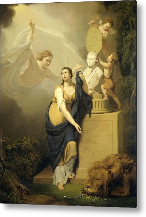 18th Century Art Metal Print featuring the painting Allegory of the Death of Prince William V, 1806 by Jan Willem Pieneman