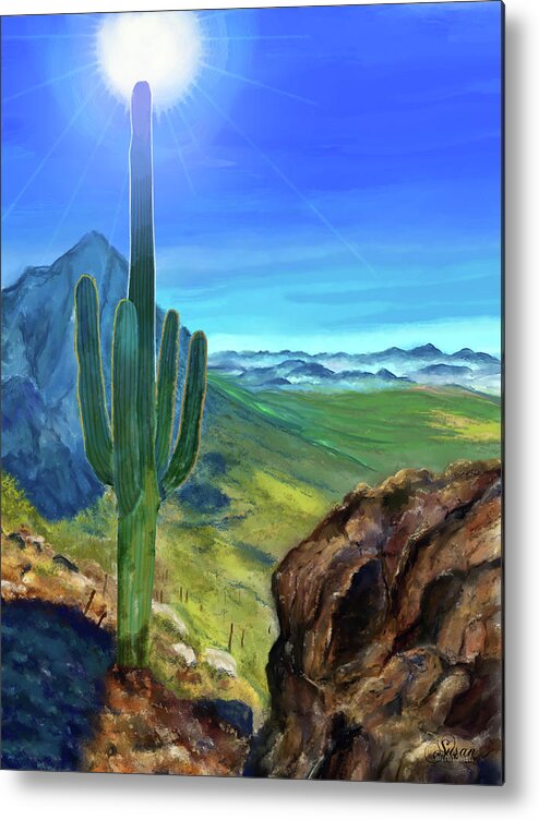 Arizona Metal Print featuring the digital art Arizona Heat by Susan Kinney